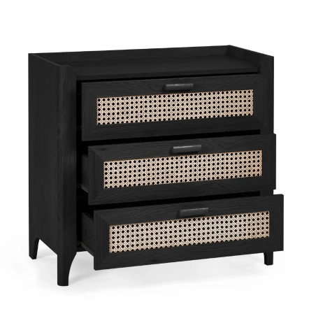 Sydney 3 Drawer Chest black opened