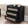 Sydney 3 Drawer Chest black drawers runners