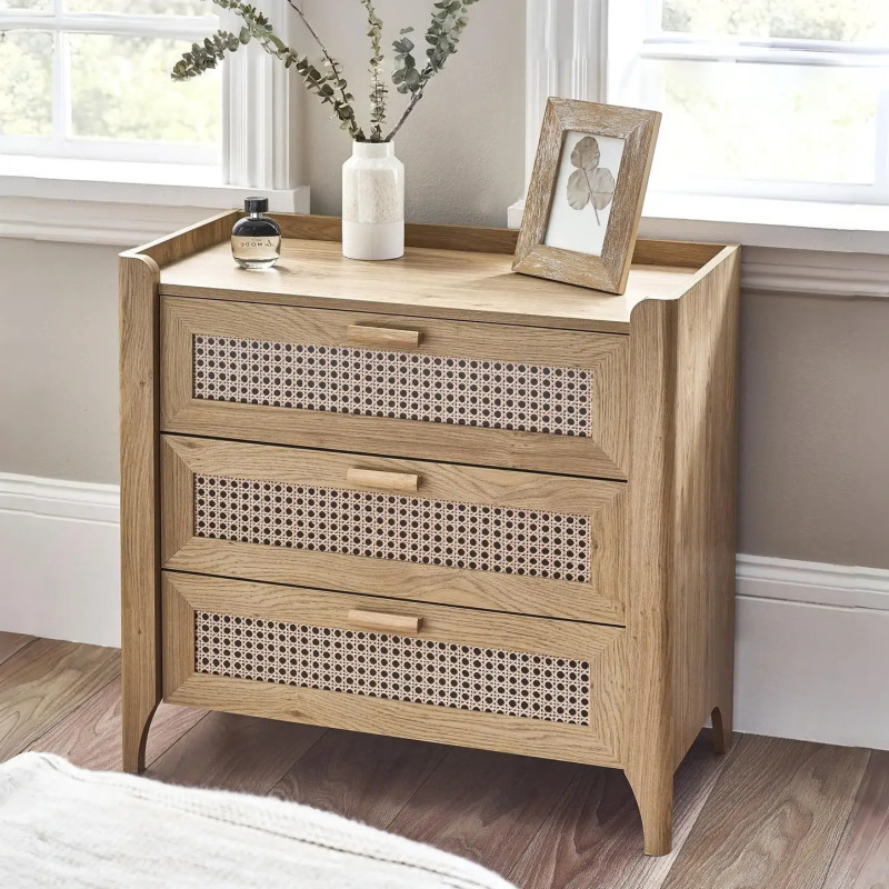 Sydney 3 Drawer Chest light brown