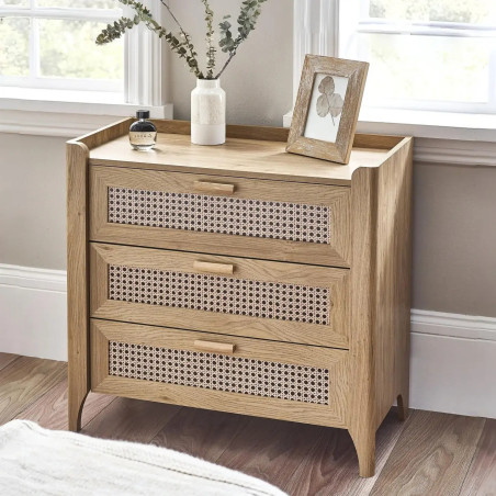 Sydney 3 Drawer Chest light brown