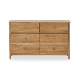 Coxmoor 6 Drawer Chest oak front