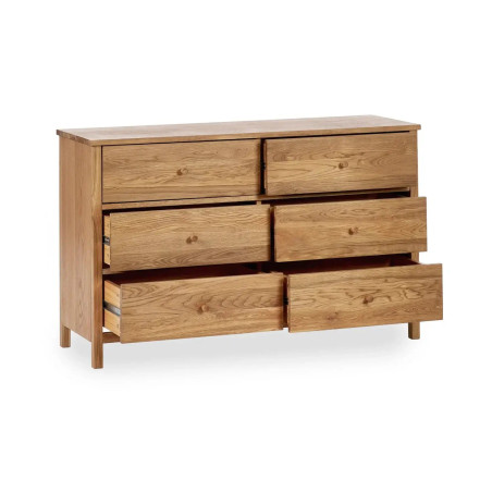 Coxmoor 6 Drawer Chest oak internal