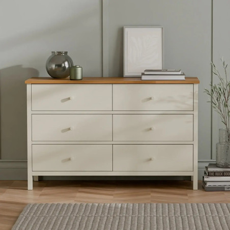 Coxmoor 6 Drawer Chest ivory
