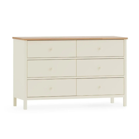 Coxmoor 6 Drawer Chest ivory front