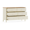 Coxmoor 6 Drawer Chest ivory closed