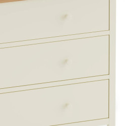 Coxmoor 6 Drawer Chest ivory handles