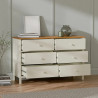 Coxmoor 6 Drawer Chest ivory bottom opened view