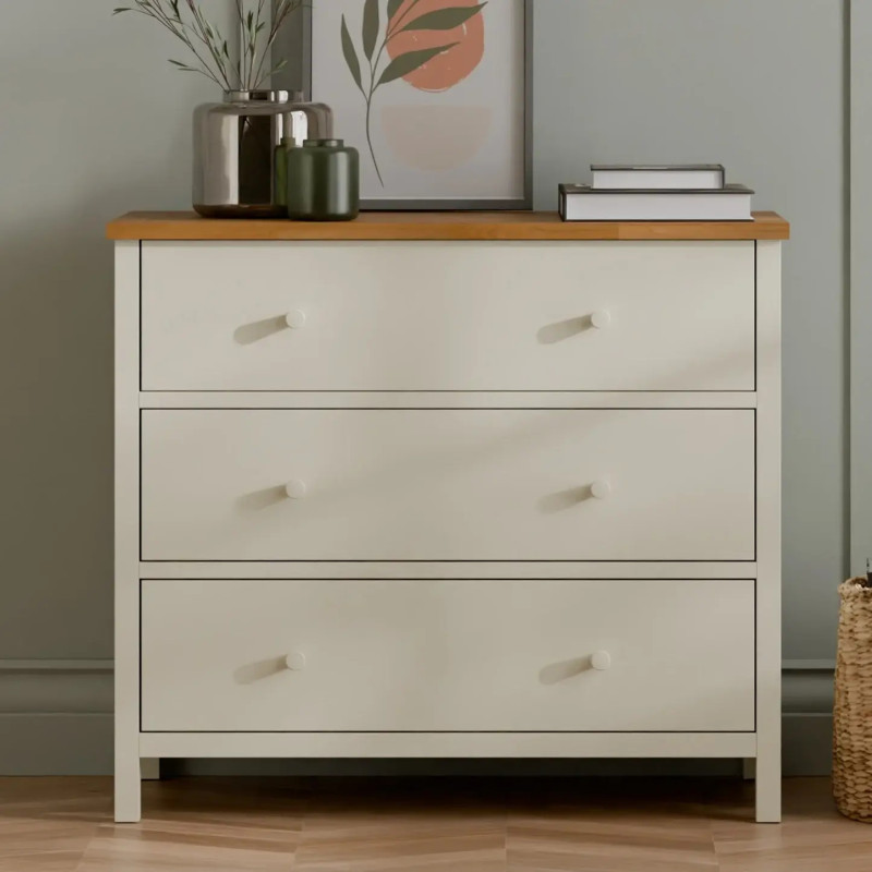 Coxmoor 3 Drawer Chest ivory
