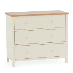 Coxmoor 3 Drawer Chest ivory closed