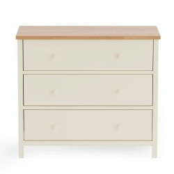 Coxmoor 3 Drawer Chest ivory front