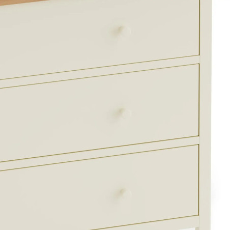 Coxmoor 3 Drawer Chest ivory handles