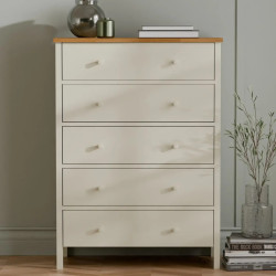 Coxmoor 5 Drawer Wide Chest white