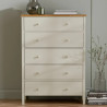Coxmoor 5 Drawer Wide Chest white