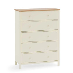 Coxmoor 5 Drawer Wide Chest white  side