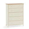 Coxmoor 5 Drawer Wide Chest white  side