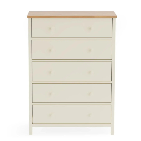Coxmoor 5 Drawer Wide Chest white  front