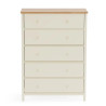 Coxmoor 5 Drawer Wide Chest white  front