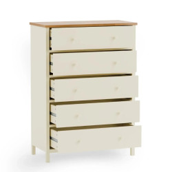 Coxmoor 5 Drawer Wide Chest white  drawers