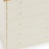 Coxmoor 5 Drawer Wide Chest white  handles