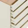 Coxmoor 5 Drawer Wide Chest white opened drawers