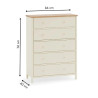 Coxmoor 5 Drawer Wide Chest white  dimensions