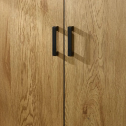 Harlow 2 Door Wardrobe Light Oak Effect handles