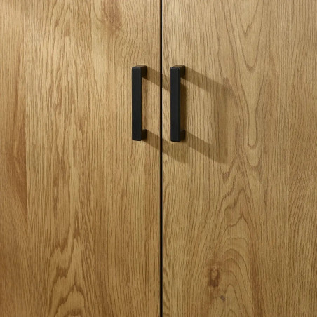 Harlow 2 Door Wardrobe Light Oak Effect handles