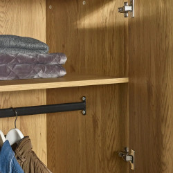 Harlow 2 Door Wardrobe Light Oak Effect shelf