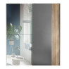 Berno Light Oak and Dark Grey Sliding 2 Door Wardrobe With Mirror doors