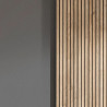 Berno Light Oak and Dark Grey Sliding 2 Door Wardrobe With Mirror top