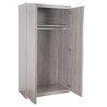 Jupiter 2 Door Wardrobe in Grey Oak opened