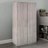 Jupiter 2 Door Wardrobe in Grey Oak