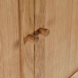 Coxmoor 2 Door Wooden Wardrobe Oak handles