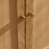 Coxmoor 2 Door Wooden Wardrobe Oak handles top