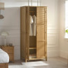 Coxmoor 2 Door Wooden Wardrobe Oak opened