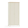 Coxmoor 2 Door Wooden Wardrobe Ivory and Oak closed