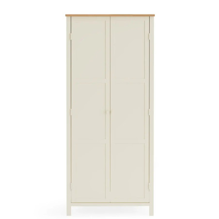 Coxmoor 2 Door Wooden Wardrobe Ivory and Oak front