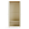 Coxmoor 2 Door Wooden Wardrobe Ivory and Oak opened