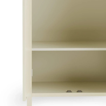 Coxmoor 2 Door Wooden Wardrobe Ivory and Oak shelf