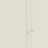 Coxmoor 2 Door Wooden Wardrobe Ivory and Oak handles top