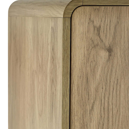 Ingrid 2 Door Wardrobe in Oak Effect top corner