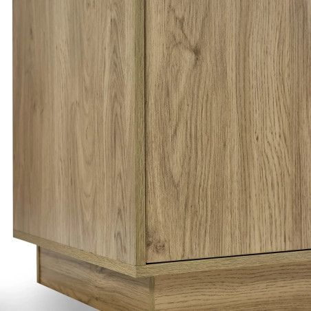 Ingrid 2 Door Wardrobe in Oak Effect bottom corner