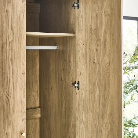 Ingrid 2 Door Wardrobe in Oak Effect shelf