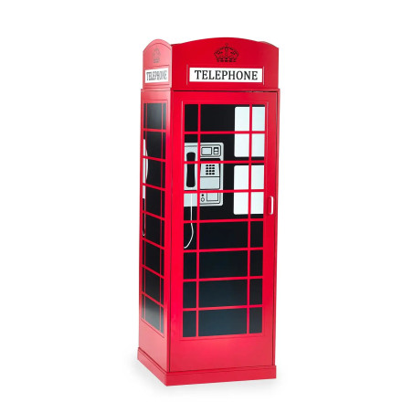 Kids 2 Door Telephone Box Wardrobe side view