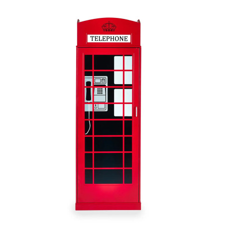 Kids 2 Door Telephone Box Wardrobe front