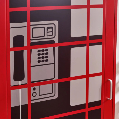 Kids 2 Door Telephone Box Wardrobe front door
