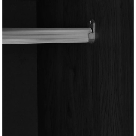 Sydney 2 Door Wardrobe Black hanging rail
