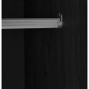 Sydney 2 Door Wardrobe Black hanging rail