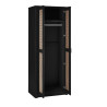 Sydney 2 Door Wardrobe Black opened