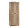 Sydney 2 Door Wardrobe natural oak effect dimensions